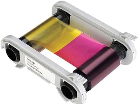 Evolis R6F003AAA 6 Panel Color Ribbon, Ymcko-K, 200 Prints/Roll