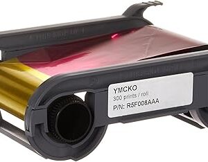 Evolis Consumables, YMCKO Color Ribbon, Primacy Compatible, 300 Prints 1 Roll R5F008AAA